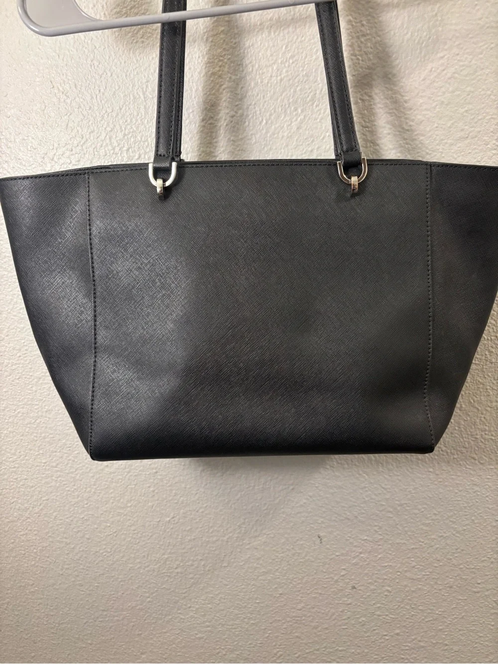 Michael Kors Black Tote with Gold Plate